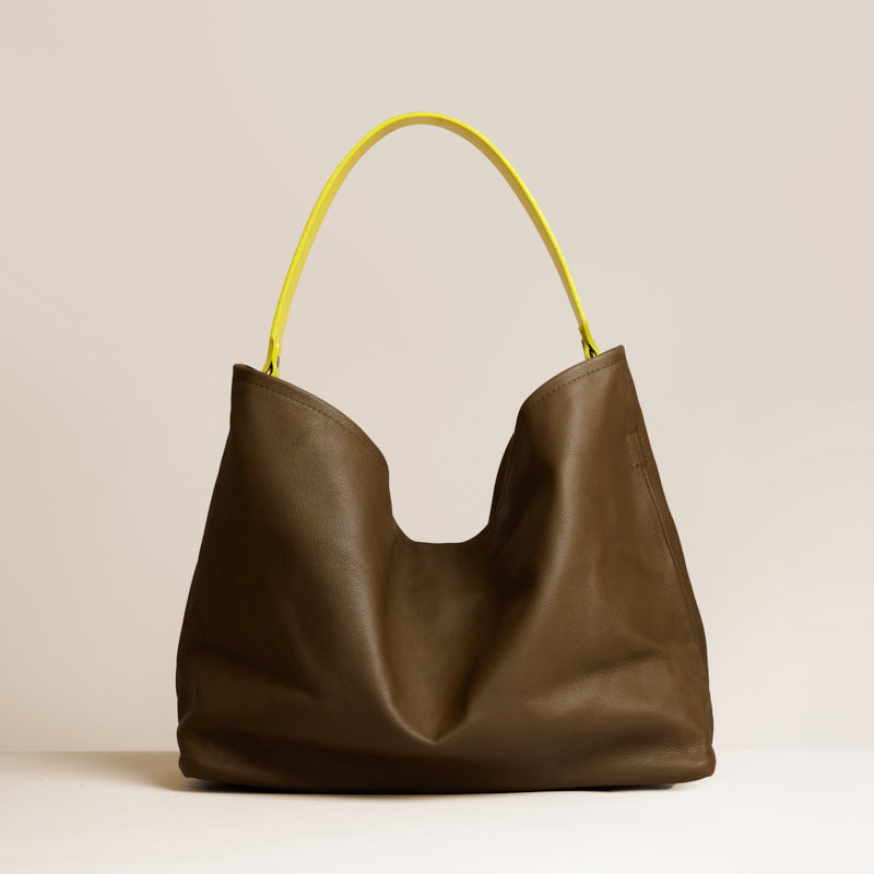 Women's Slouchy Suede Leather Tote Bag