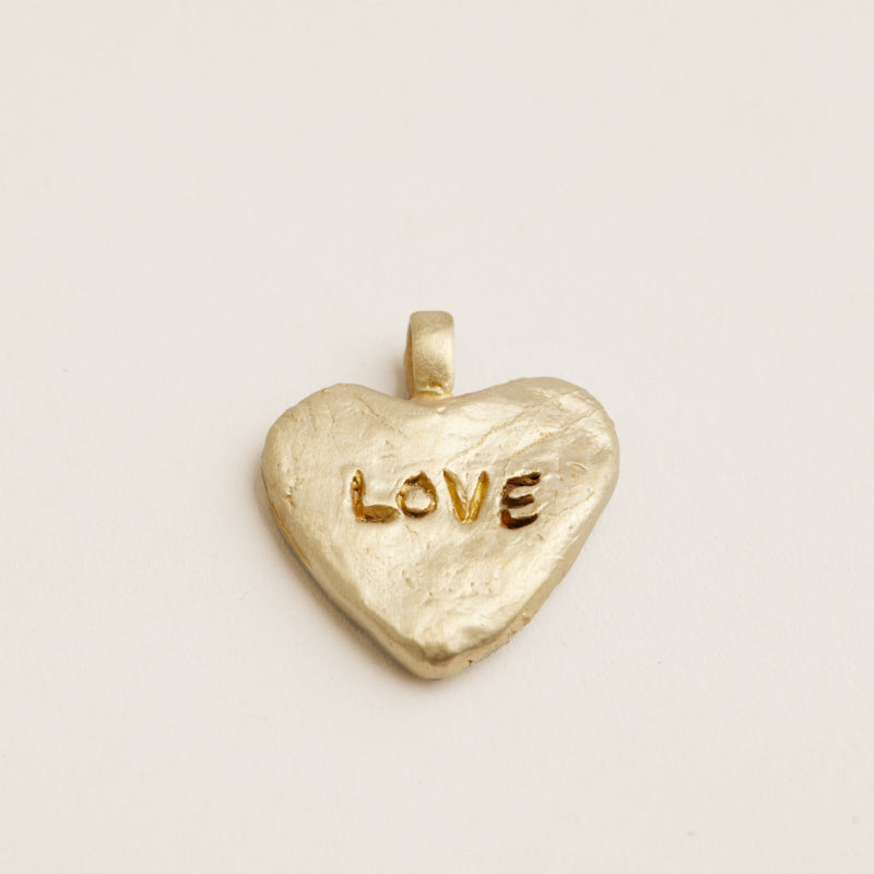 18k Gold Filled Tiny Heart Charms, Gold Puff Heart Charm, Mini