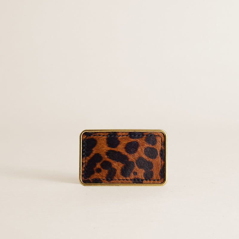 Barry Wang Men's Belt Buckle Only - Gold Leopard Ratchet Buckle, No Strap Included, One Size
