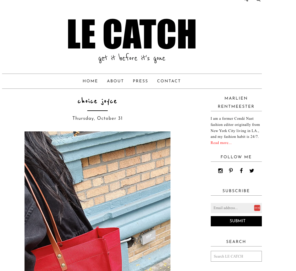 PT East West Bag x LE CATCH