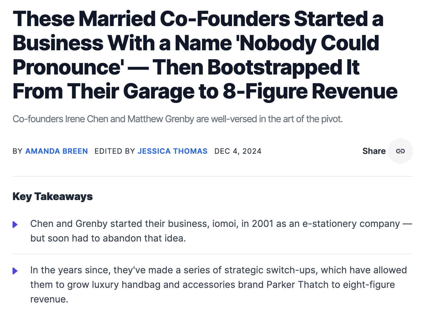 ENTREPRENEUR - The PT Story