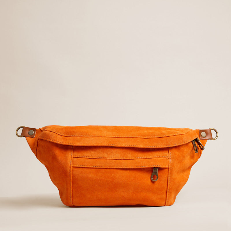 Cross Your Heart Sling - Suede Orange