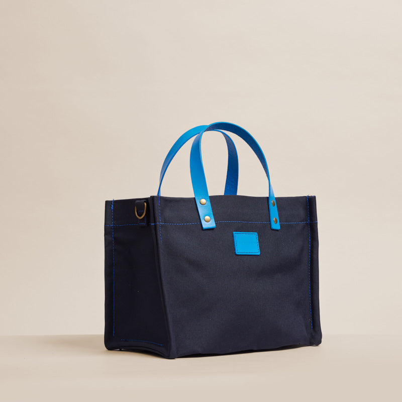 Small Mimi - Nylon Navy with French Blue Handles