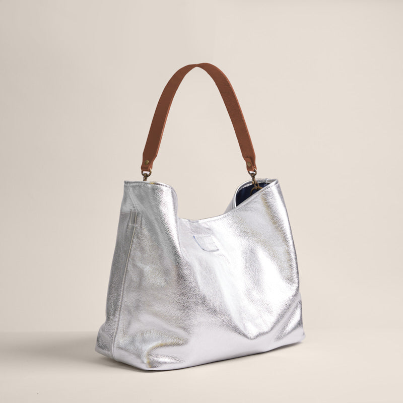 Medium Jane - Slouch Bag - Leather Silver