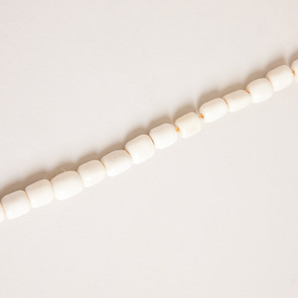 Beaded Bone Necklace - Eggshell