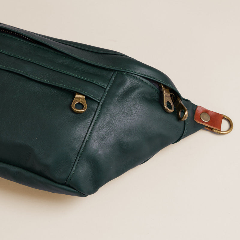Cross Your Heart Sling - Leather Hunter Green