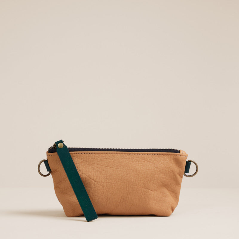 Little Buddy - Leather Butterscotch with Hunter Green