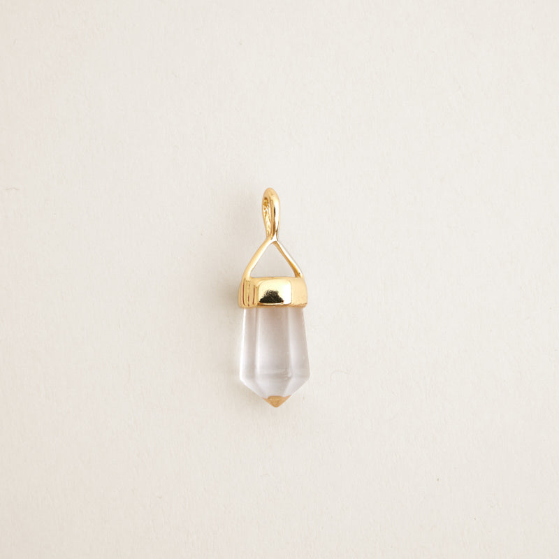 Mini Clear Crystal Charm-Aids in Clarity and Manifestation