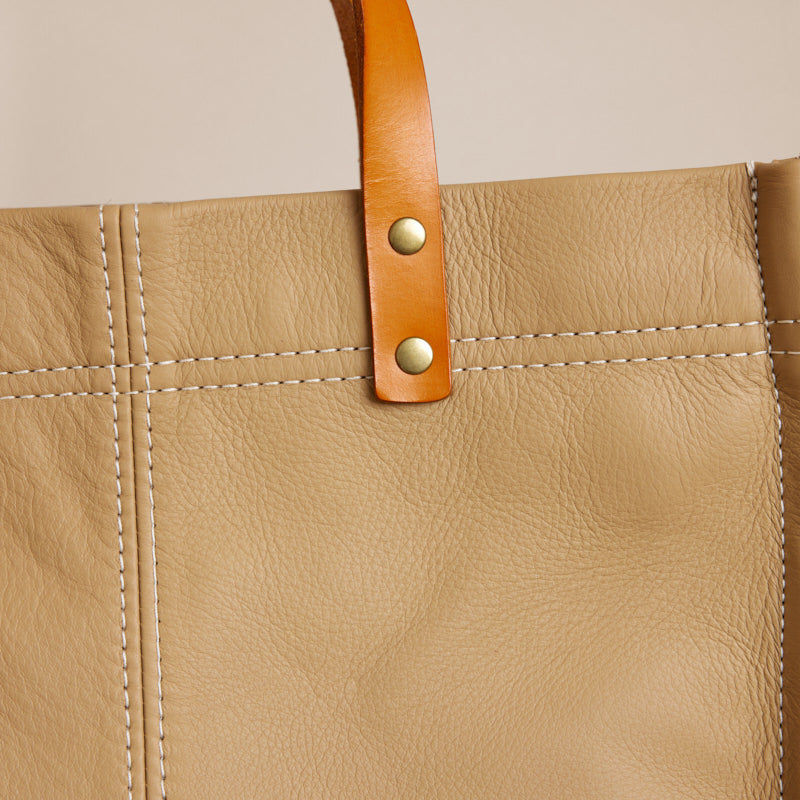 100% Supple purchases Leather Tote In Butterscotch