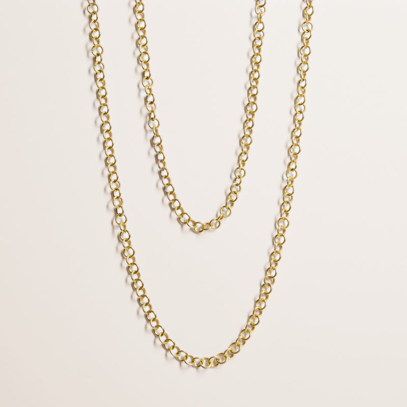 【HYERES LOR】23FW★ H edition BR(Y) round tag necklace Pandora Essence Linked Hearts Gold-Plated Collier Necklace