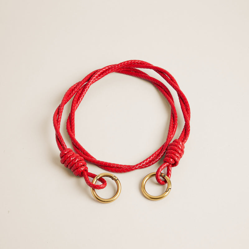 Leather Rope Crossbody Strap - Red – Parker Thatch