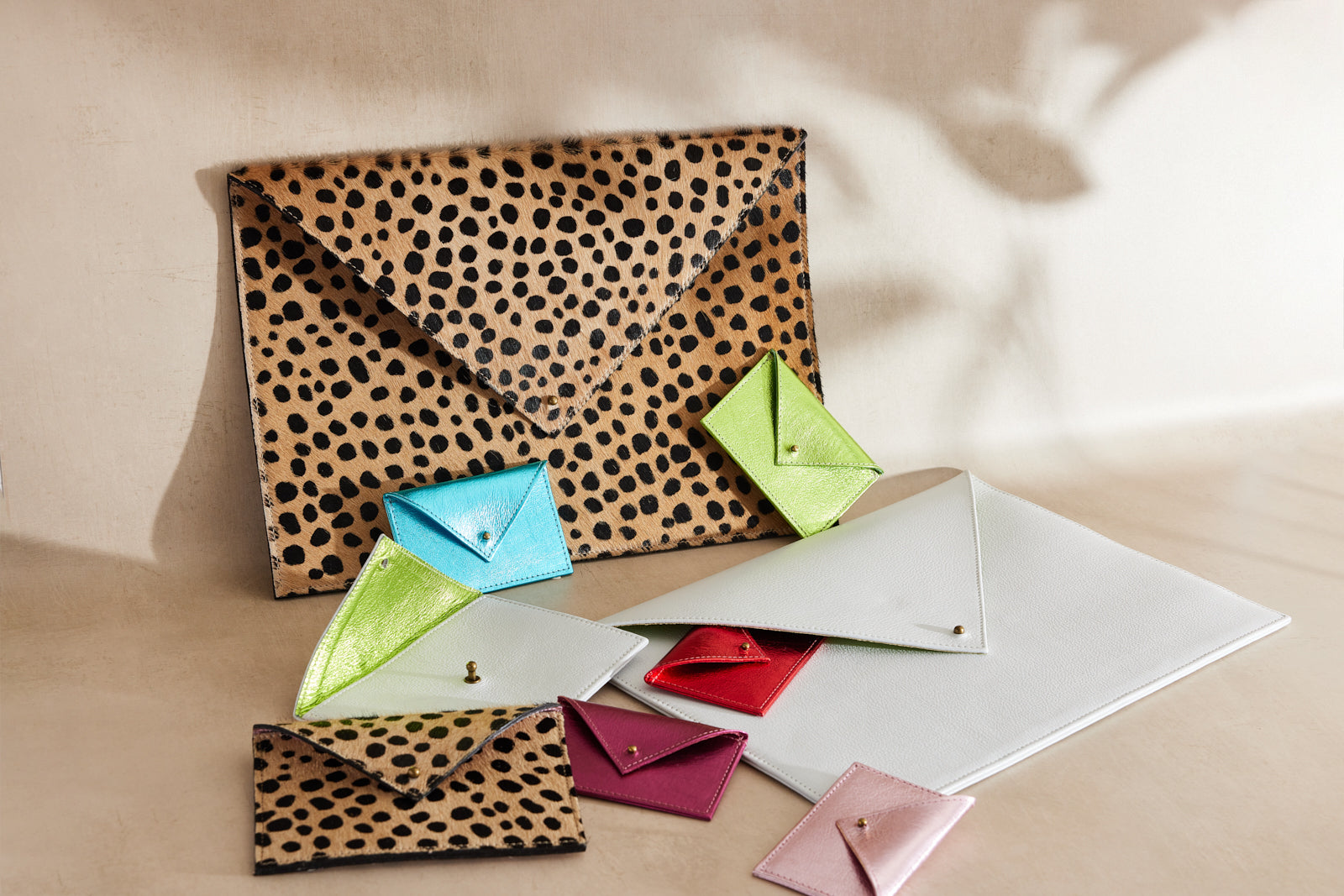 お買い得商店街 Metallic - Pouch Envelope Large White Thatch Parker – Lime with バッグ