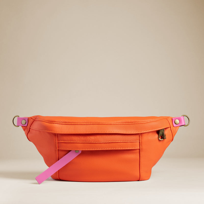 Cross Your Heart Sling - Leather Orange – Parker Thatch