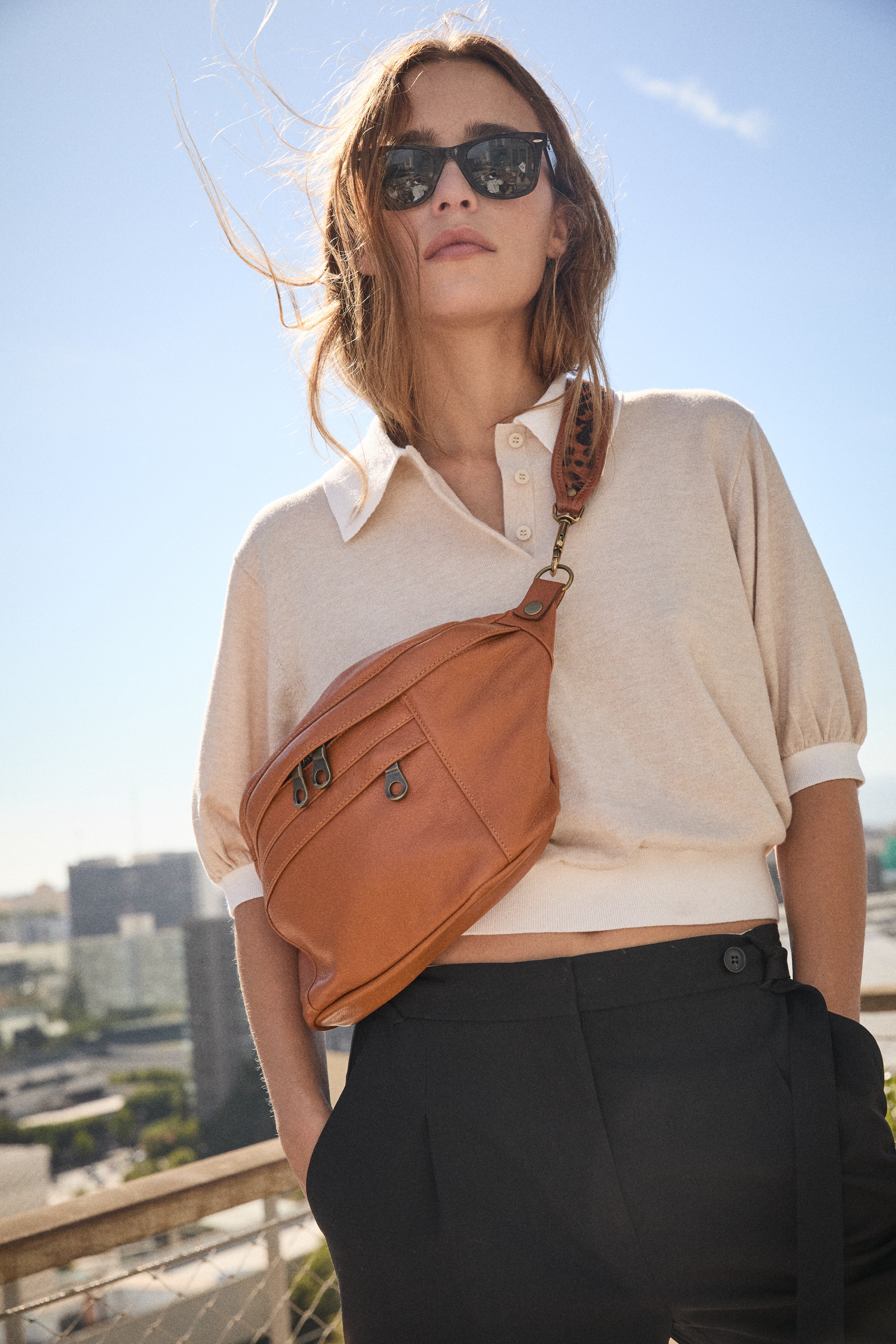 Cross Your Heart Sling - Leather British Tan – Parker Thatch Cross Your Heart Sling - Leather British Tan – Parker Thatch
