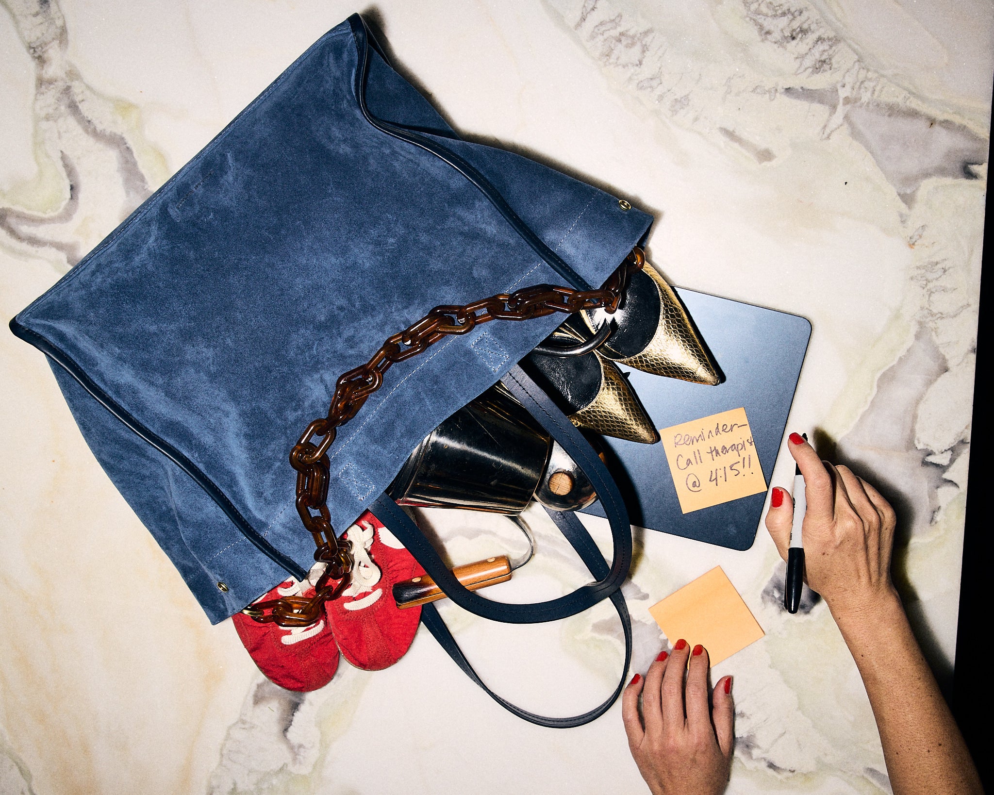 Framed Mimi - Suede Harbor Blue – Parker Thatch