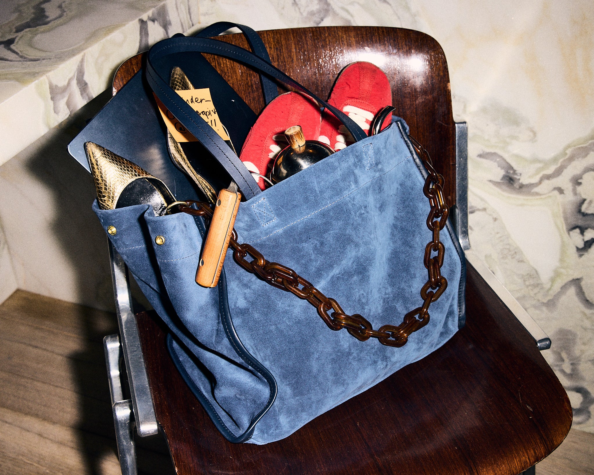 Framed Mimi - Suede Harbor Blue – Parker Thatch