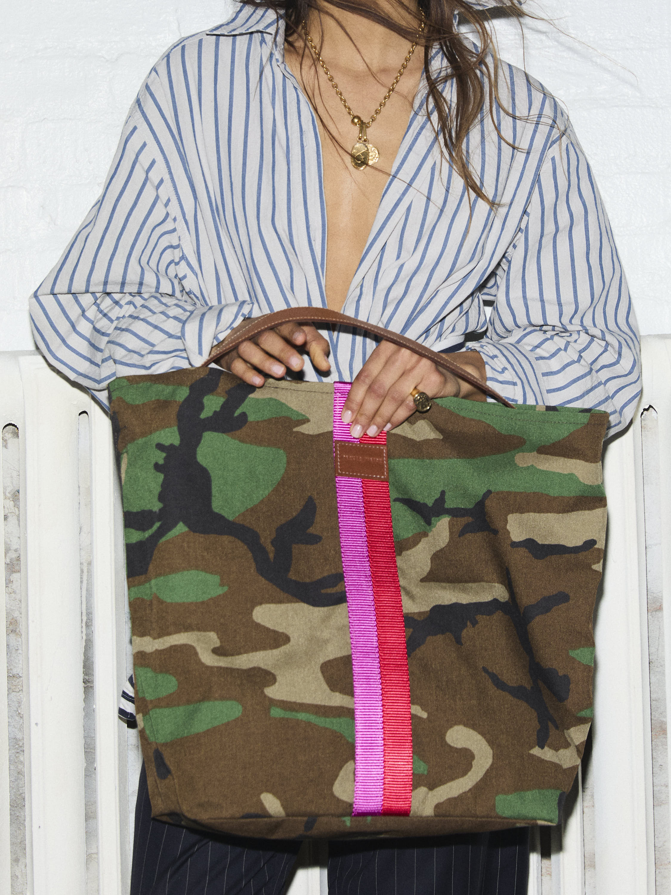 Jane - Nylon Camo with Pink & Red Stripe – Parker Thatch Jane - Nylon Camo with Pink & Red Stripe – Parker Thatch