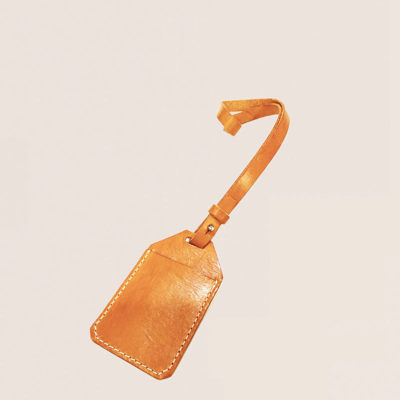 The Intention Bag Tag - Leather Cognac