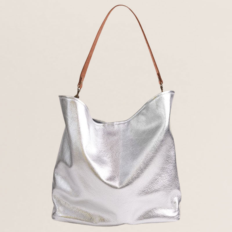 XL Jane - Slouch Bag - Leather Silver