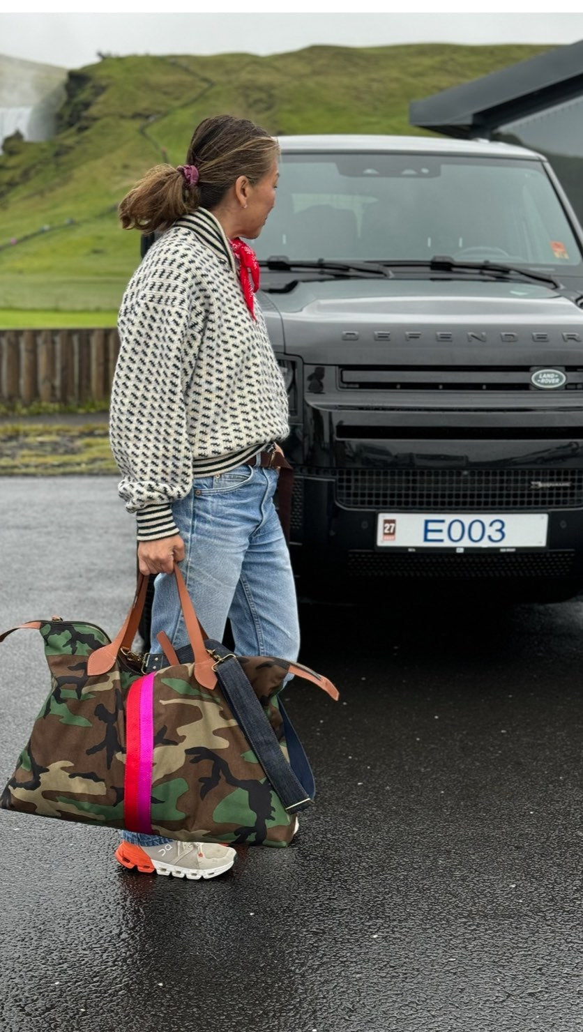 XL Charlie - Nylon Camo with Pink and Red Stripe – Parker Thatch