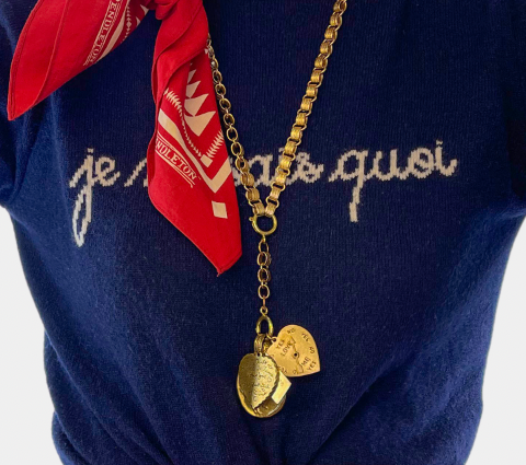 Vintage Heart Charm - I LOVE YOU (languages around the world)