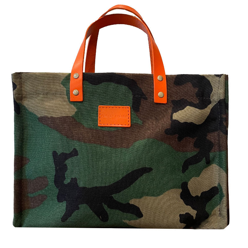 Medium Mimi - Nylon Camo with Orange Handles