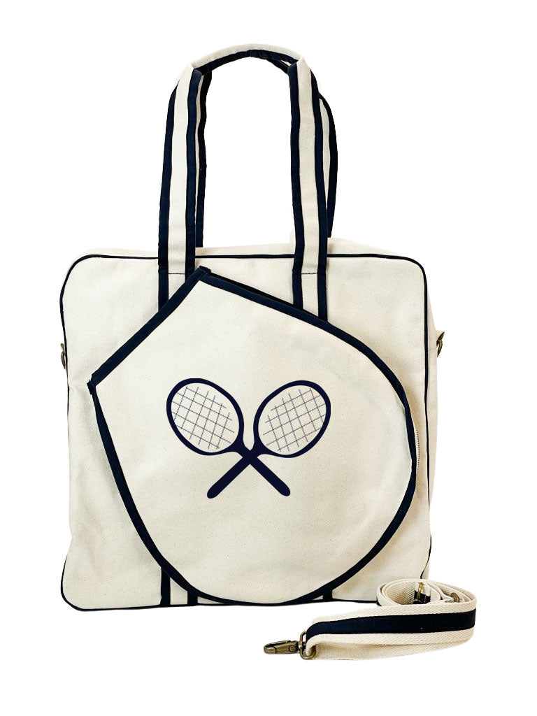 White and Pink Tennis Bag — Parker & Hyde
